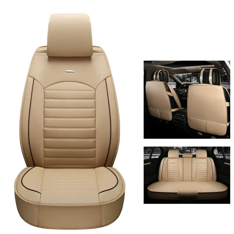 Beige Автомобильные чехлы для сидений, автомобильные подушки, аксессуары для Brilliance Faw V5, Byd F3, Changan Cs35, Chery Tiggo 3 T11, Chrysler 300c - Название цвета: Beige