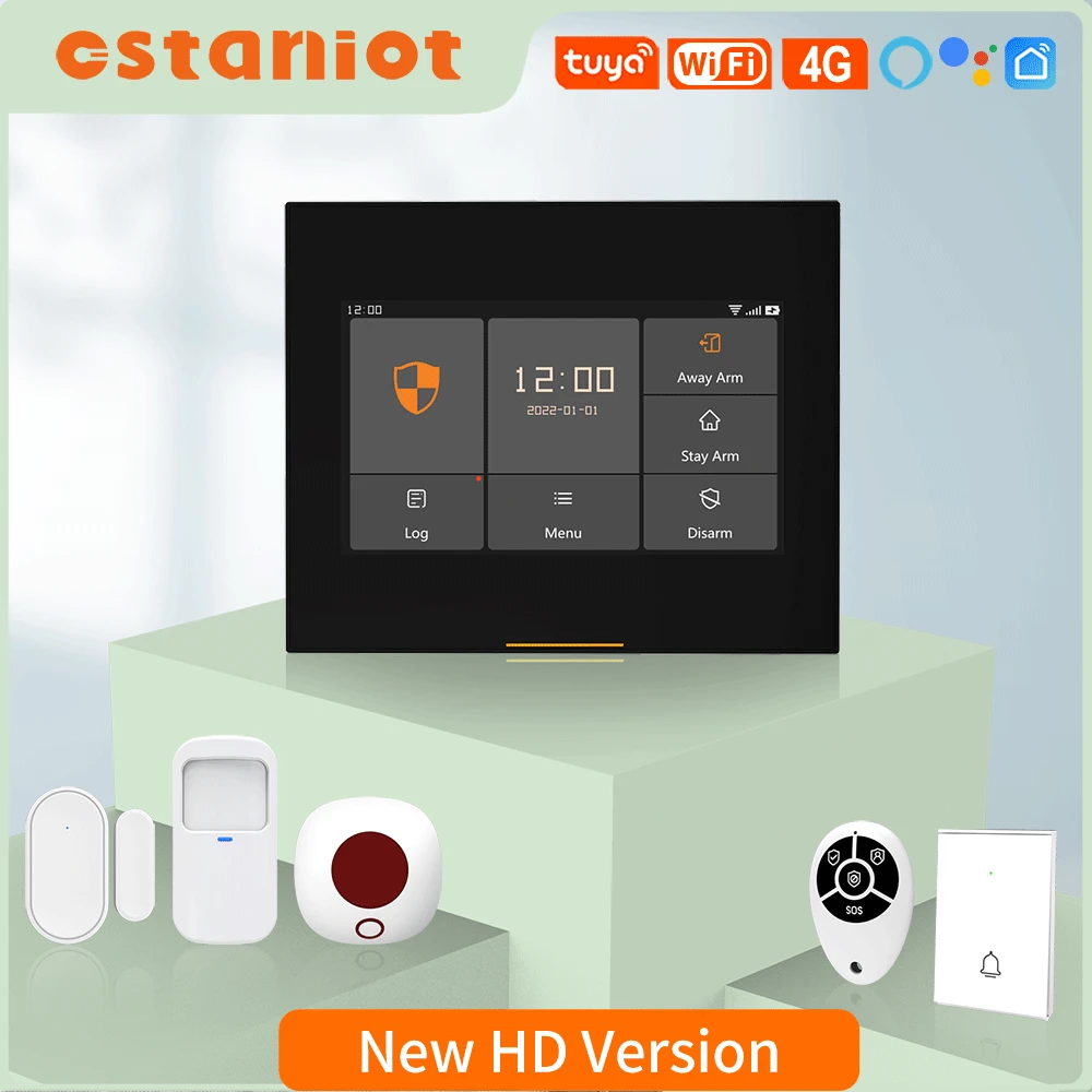 Enlarge Ostaniot 4G HD Wireless Home Burglar Security Alarm System Tuya Smart Life Anti-Fingerprint screen Support OTA Online Upgrade