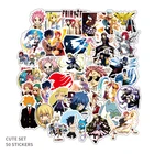 50 шт., водонепроницаемые наклейки с изображением хвоста Люси серой эрзы