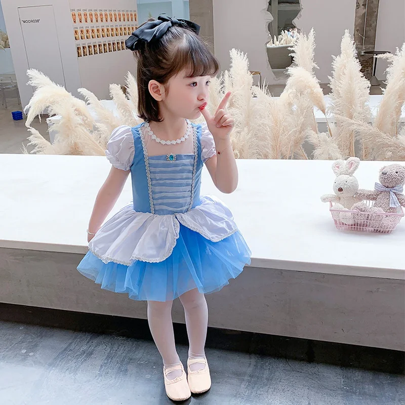 Летняя одежда для балета и танцев девочек Детский костюм принцессы платья-пачки