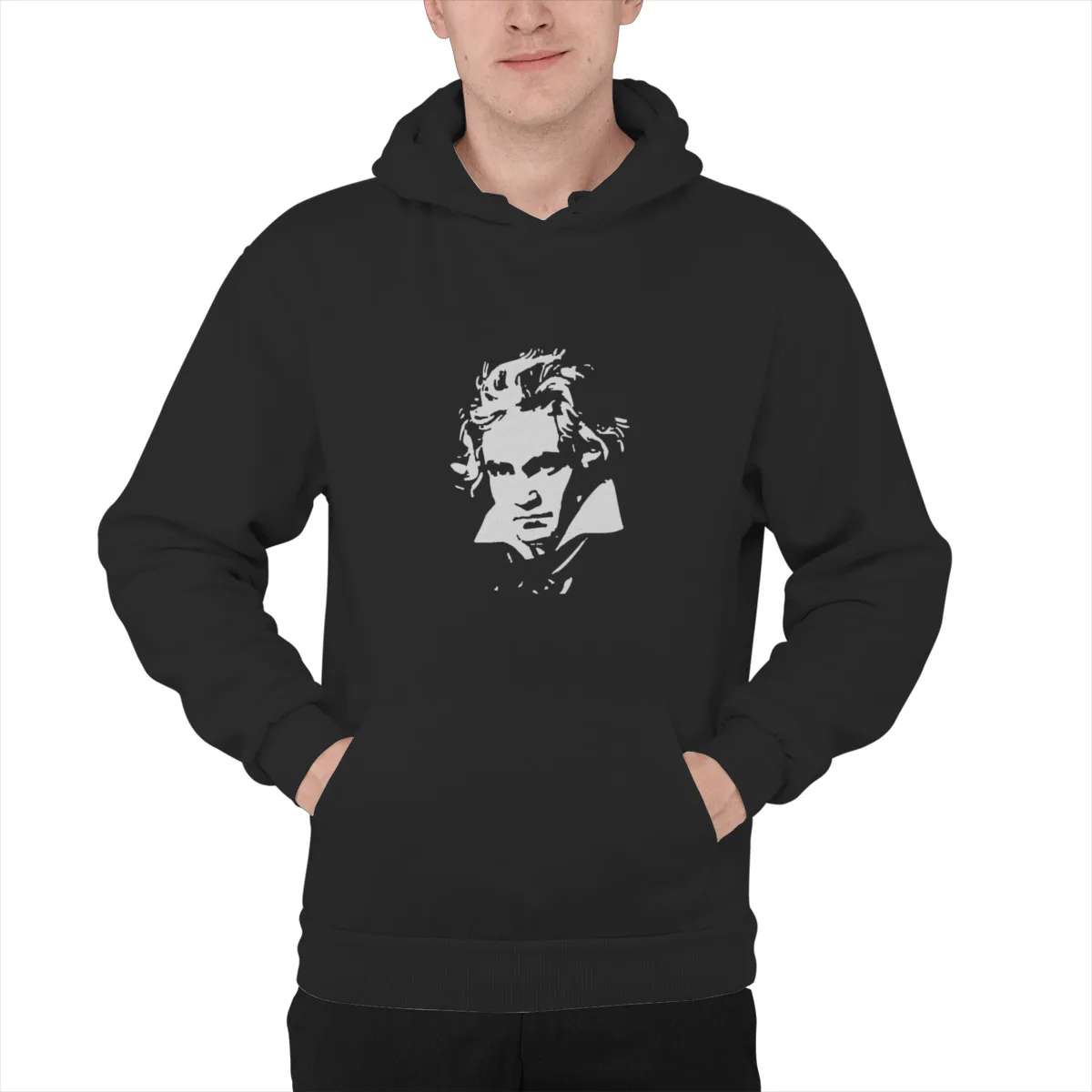 

Men's Hoodie Ludvig Van Beethoven negative for darkPrint Fashion long Sleeve Oversized Top quality Sweat Homme 46271