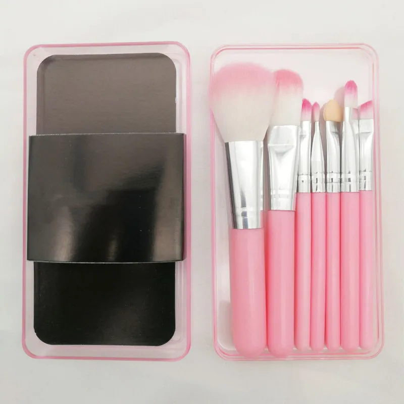 7 шт. набор кистей для макияжа тени век основы пудры подводки глаз женские кисти