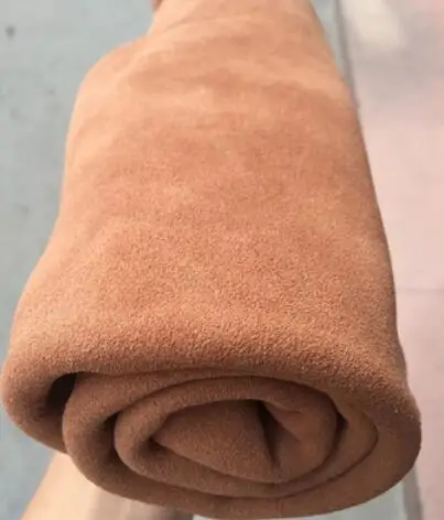 NO.4 brown Черный/красный/кофе/коричневый коровья кожа ткань, Воловья кожа бархат для DIY одежды, мешок материал, Коровья замша S0577H - Цвет: NO.4 brown