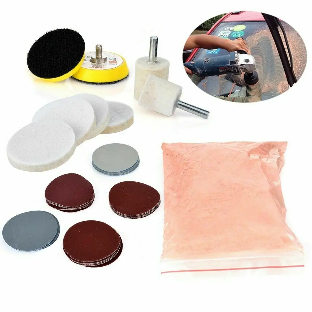 

Parts Polishing Pad set 34 PCS Remover Tool Glass Polishing Cerium Oxide And Wheel