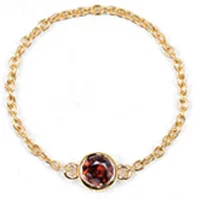 Garnet BAIHE Solid 18K желтое золото(AU750) 0.10CT Сертифицированный круглый натуральный алмаз свадебные женские модные ювелирные изделия кольцо - Цвет камня: Garnet