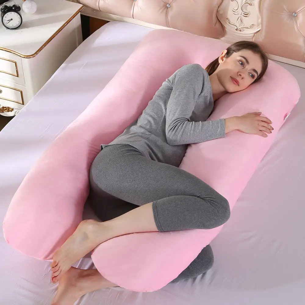 

U Shape Pregnant Women Sleeping Support Pillow Pillowcase Maternity Pillows Side Sleeper Bedding Body Home Pregnancy Pillow
