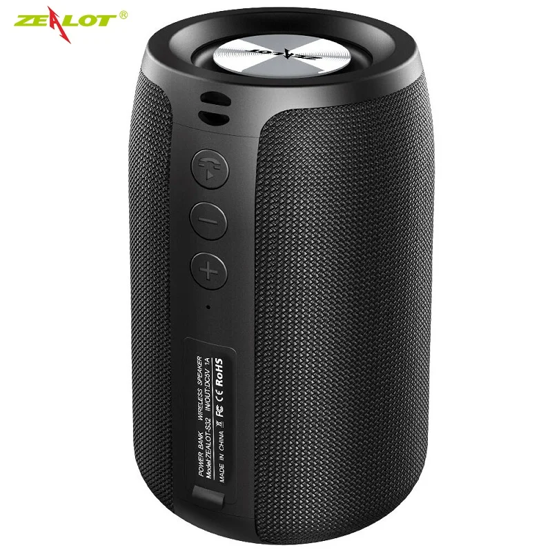 

Bluetooth-Колонка ZEALOT S32 портативная, 10 часов работы, 66 футов