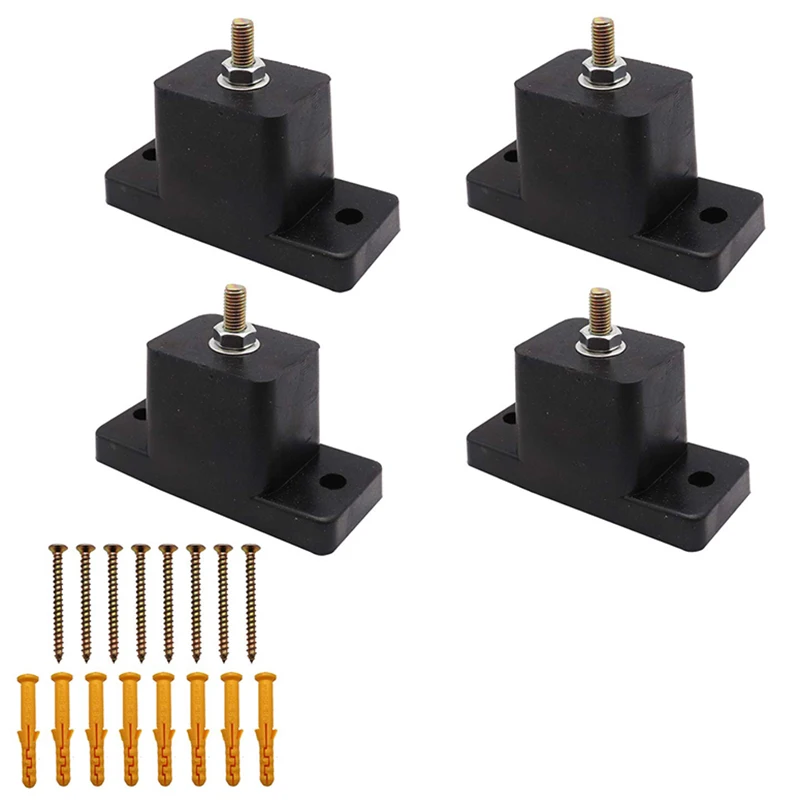 Набор из 4 резиновых виброизоляторов антивибрационный Монтажный кронштейн для