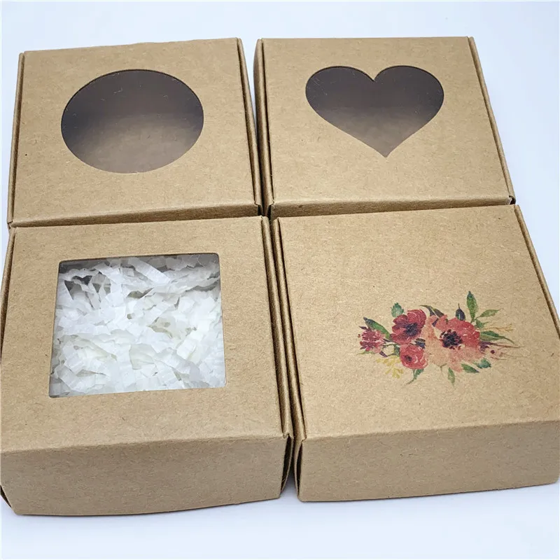 50 шт. 6,5x6,5x3 см подарочные коробки с модным принтом "Handmade with love" бумажные коробки для ювелирных изделий чехол для дисплея с индивидуальным логотипом