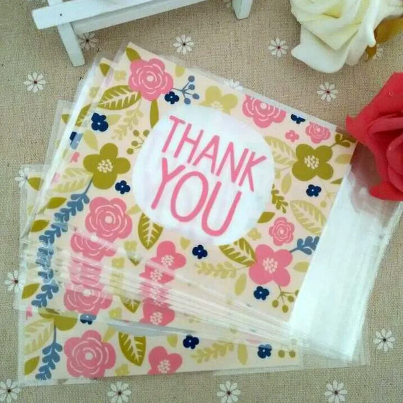 100 шт Подарочный пакет спасибо сумки упаковка подарок свадебные конфеты вечерние