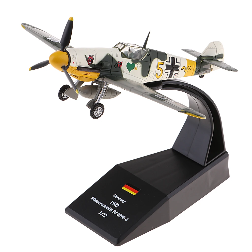 1:72 Bf-109 / Me-109 немецкая модель поршневого самолета-бойца литой военный авиационный