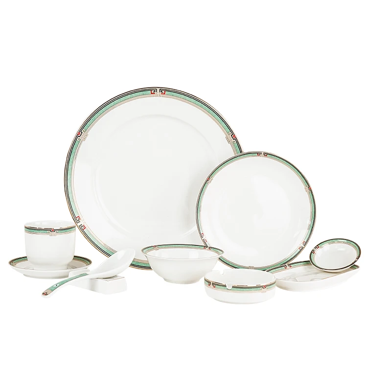 Элегантный золотой мраморный глазурь керамический праздничный набор столовой