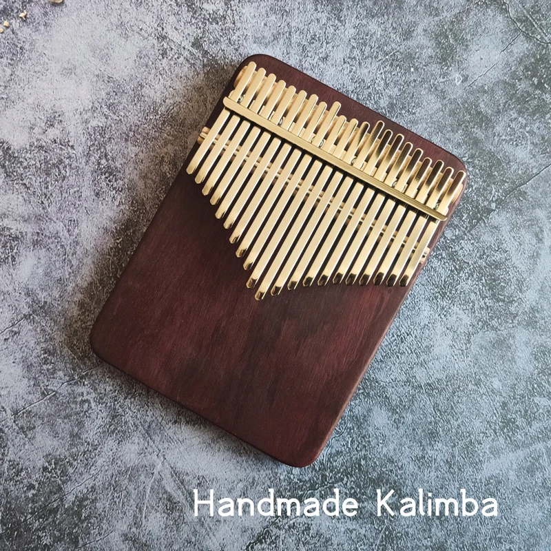

X-Handmade Purpleheart Wood Kalimba 21 Key Keyboard Thumb Piano Musical Instruments For Friends Gift With Finger Piano Case