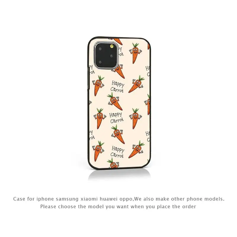 

CARTOON Lovely carrot SMILE Phone Case for iPhone 7 8 11 12 Pro X XS Max XR Samsung A S 10 20 50 Plus pro funda