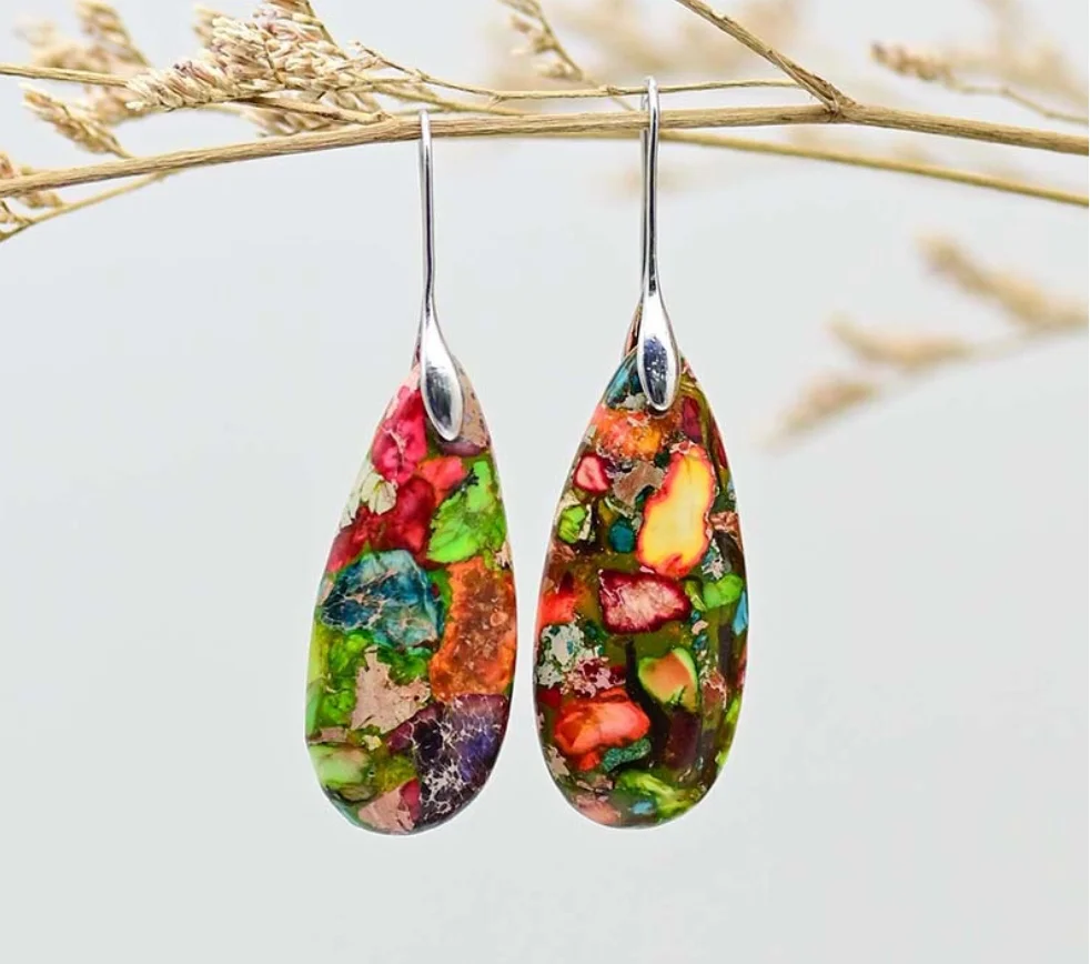 

New style natural stone earrings for ladies, noble, elegant, bold and fashionable jewelry gift