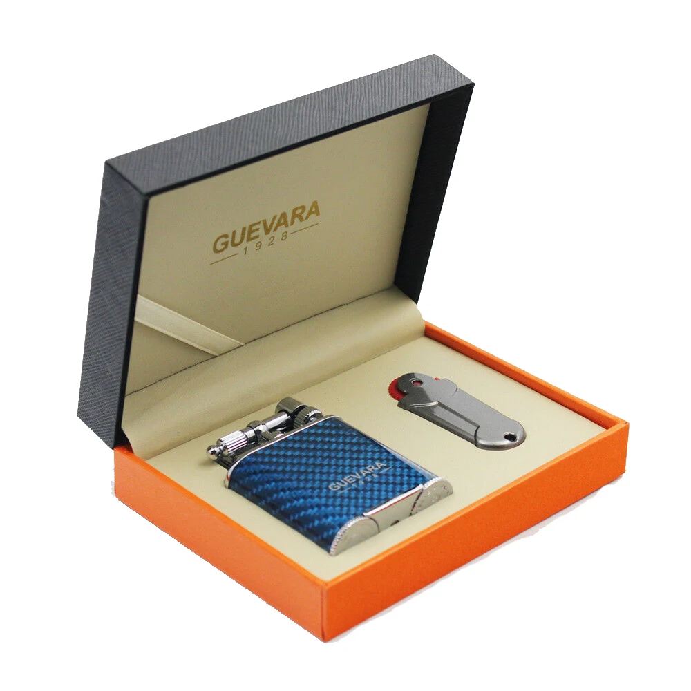 Guevara ветрозащитная Зажигалка для сигар с двойным струйным пламенем 2 факела