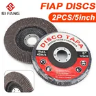 Диски шлифовальные для угловой шлифовальной машины, 125 мм, 5 дюймов, зернистость 6080, 2 шт.