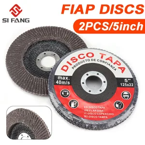 Диски шлифовальные для угловой шлифовальной машины, 125 мм, 5 дюймов, зернистость 6080, 2 шт.