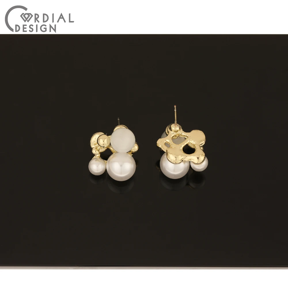 

Cordial Design 50Pcs 16*17MM Jewelry Accessories/Resin Effect/Earrings Stud/Imitation Pearl/DIY/Earrings Findings & Components