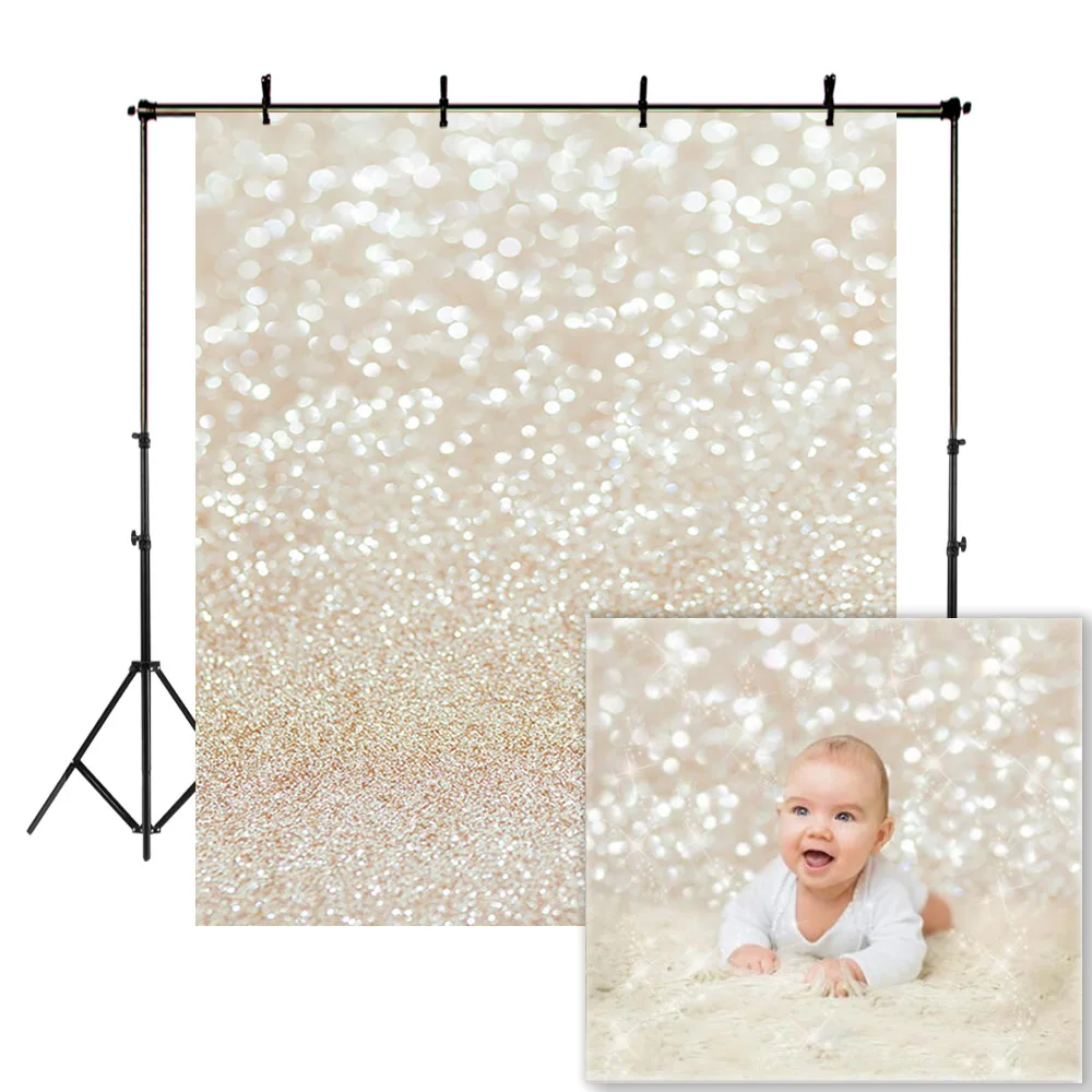 Боке Блестящий Фон для фото Серебряный Сияющий фон фотосъемки новорожденных
