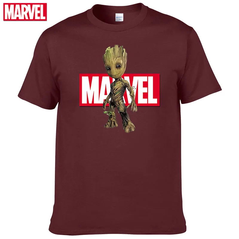 Футболка мужская с принтом стражи Галактики Грут короткий рукав хлопок топ