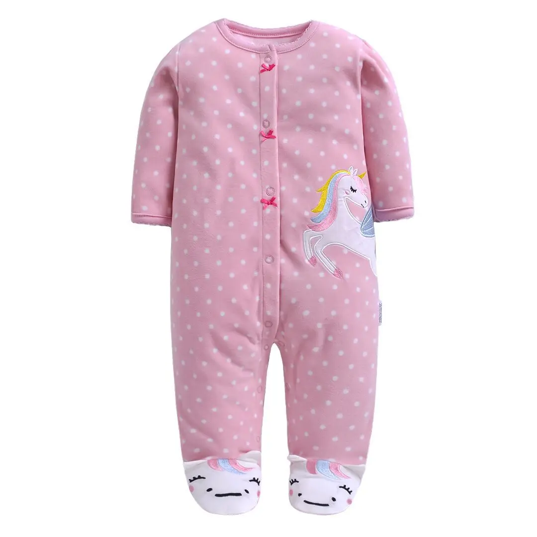 Pink horse Детская одежда на весну и зиму; Комбинезон для маленьких мальчиков; зимняя одежда для маленьких девочек; комбинезон с длинными рукавами для маленьких девочек - Цвет: Pink horse