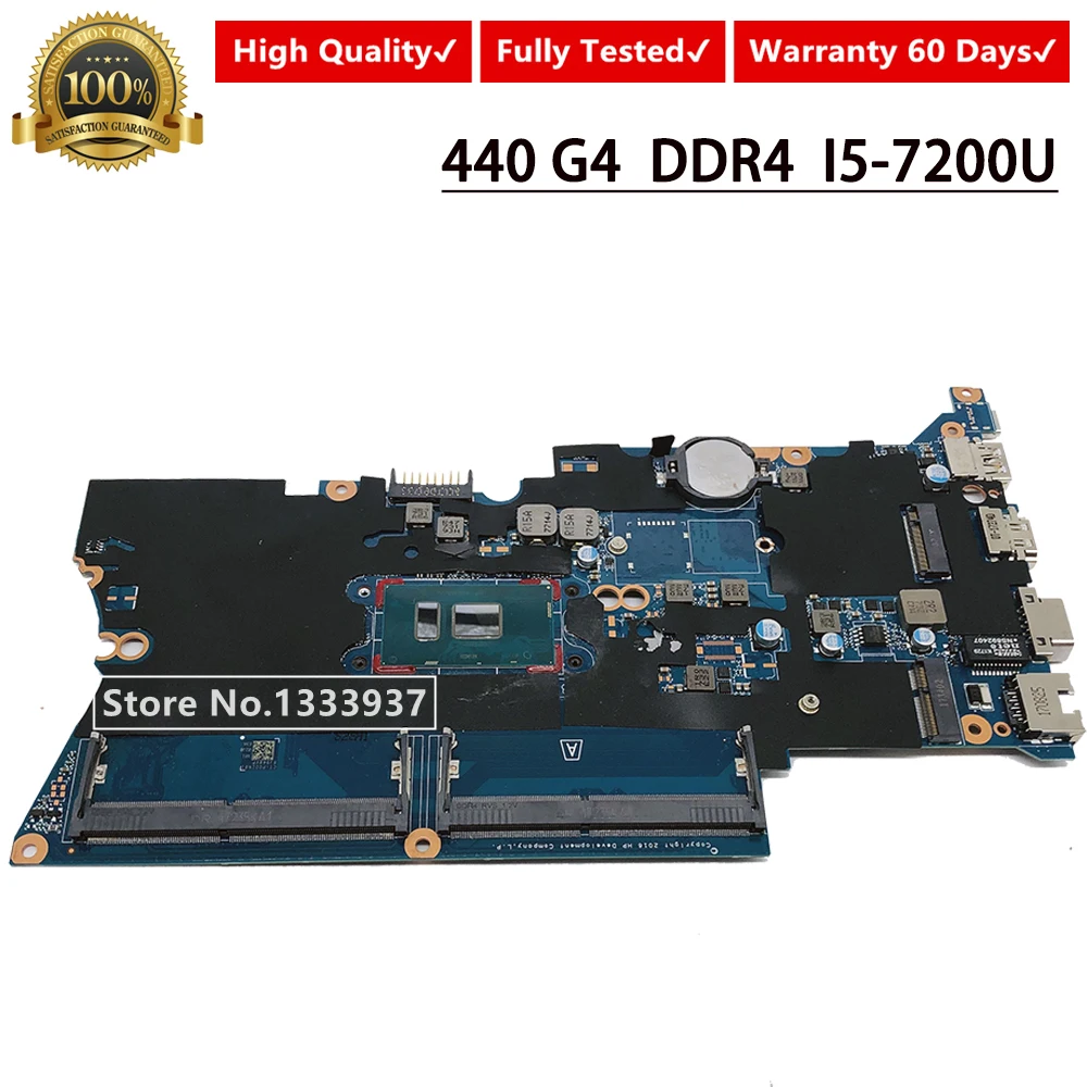 Kaufen DA0X81MB6E0 MAINBOARD Für HP Probook 440 G4 430 G4 440-G4 430-G4 Laptop Motherboard SR2ZU I5-7200U