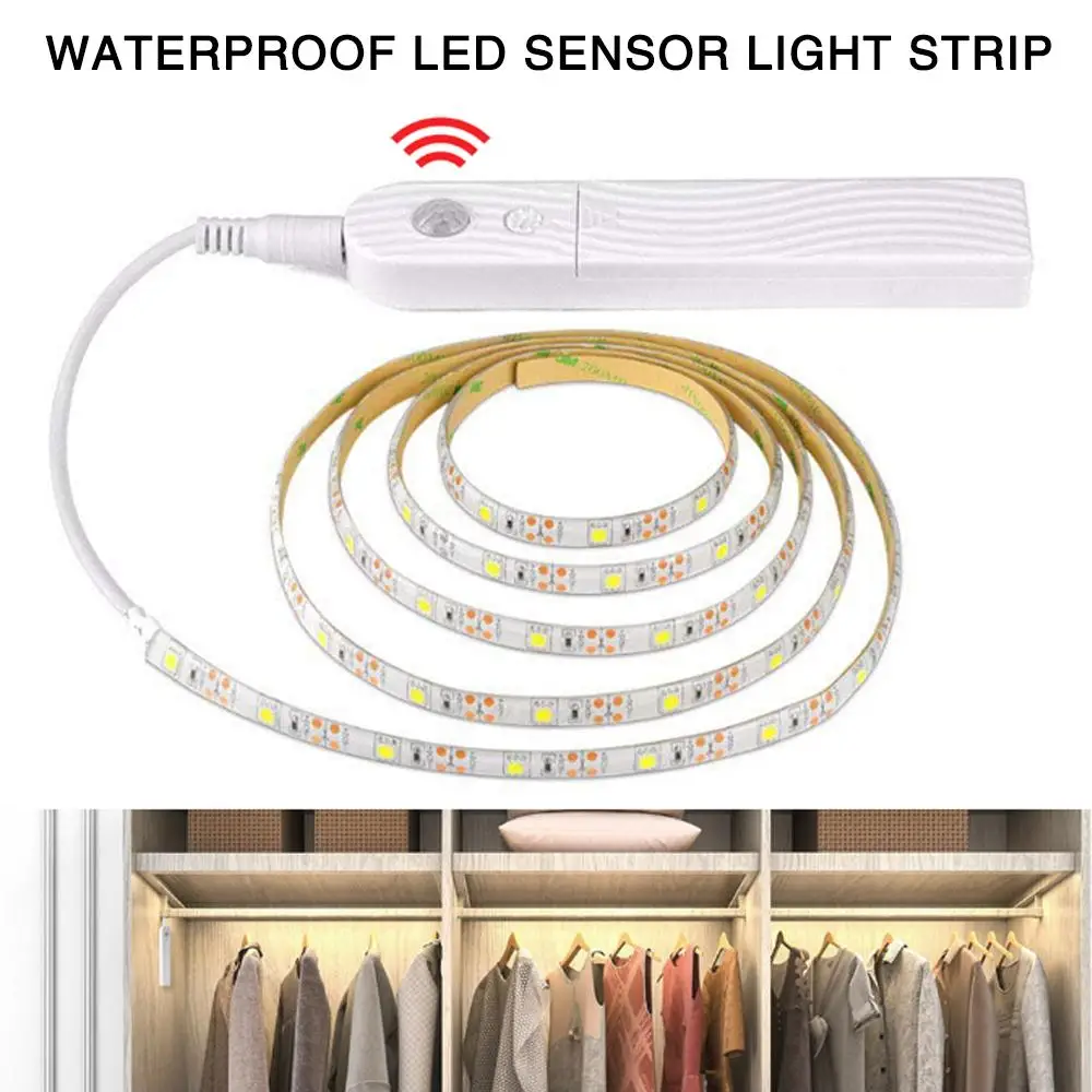 

Portable LED Lights Belt 60LED/M Wardrobe Camping Emergency Induction Light Night Light Bar 1/2/3.0M PIR Motion Sensor Automatic