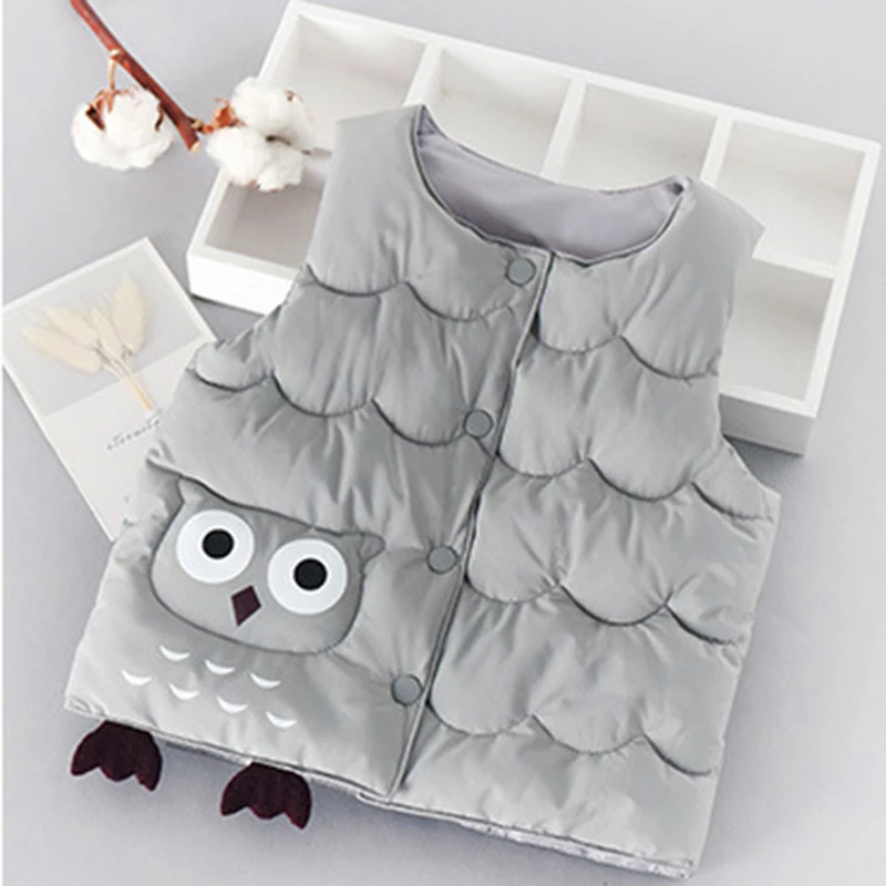 TK01542Gray Жилет для девочек; детская зимняя одежда; осенне-зимняя куртка; жилет для маленьких девочек; детские куртки; жилет; Детский костюм; детский жилет; зимняя куртка - Цвет: TK01542Gray
