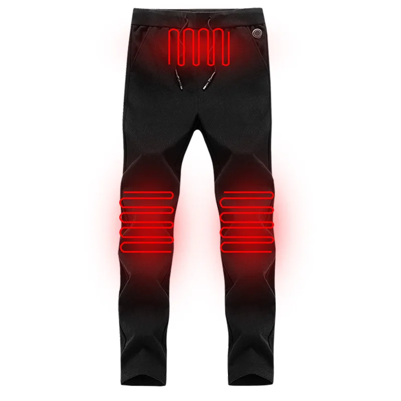 

Intelligent Outdoor Winter Electric Heated Warm Pants Men Women USB Heating Layer Elastic Trousers Insulated mens sweatpants
