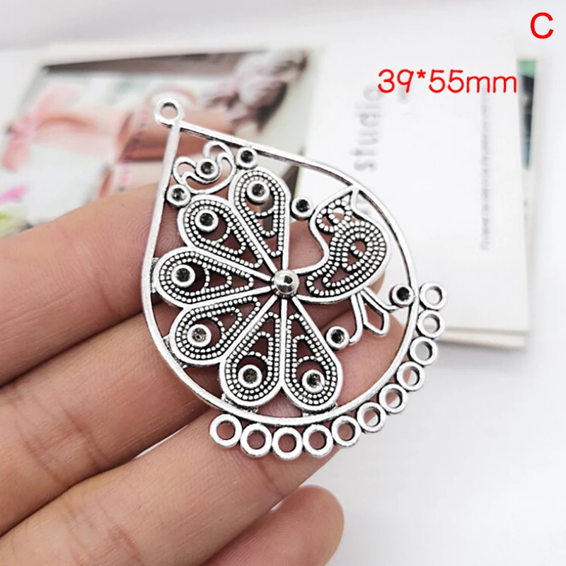 

10pcs/lot Antique Silver Color Earring Connector Charms For Jewelry Making Charms Earring Connector Jewelry Findings Diy