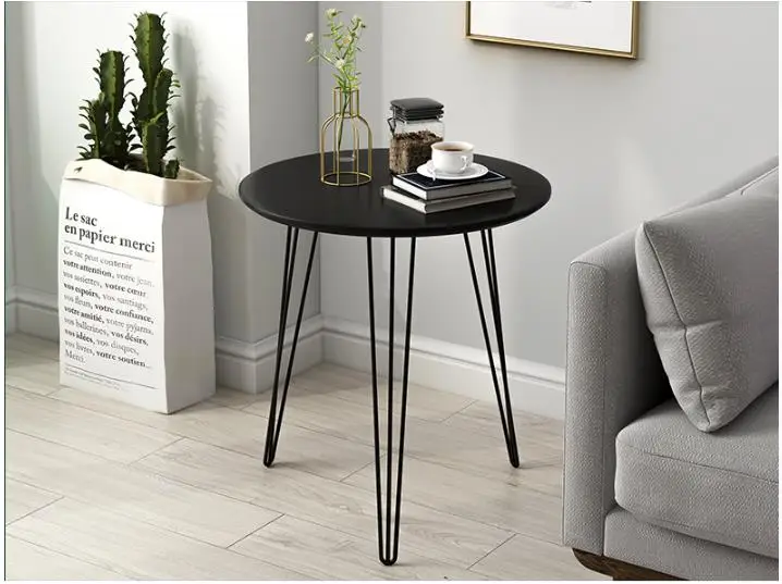 Простой скандинавский диван столик журнальный для гостиной из кованого железа