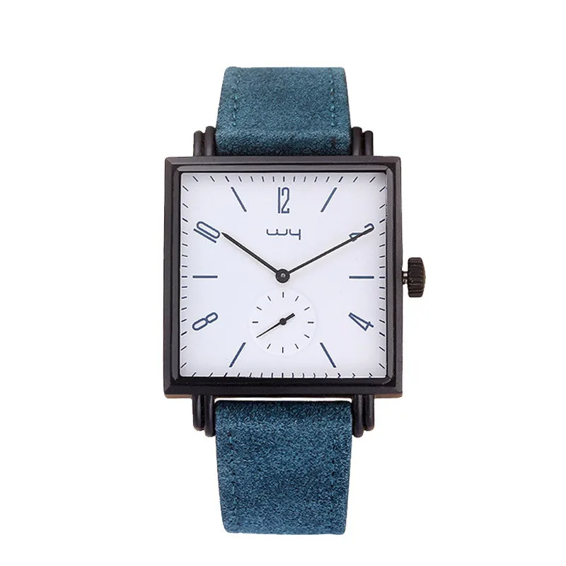 Часы наручные мужские кварцевые с квадратным циферблатом водонепроницаемые |