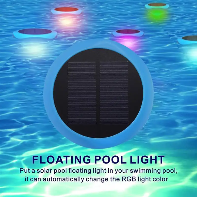 

Solar Floating LED Light ​Swimming Pool Waterproof Solar Lamp 7 Color Changing Underwater Tub Lights Water Drift Decor