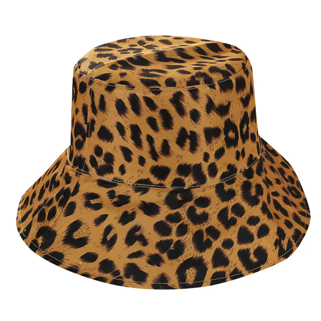 SAGACE Новая мода зима осень 2020 леопардовая двухсторонняя Рыбацкая шапка тканевая