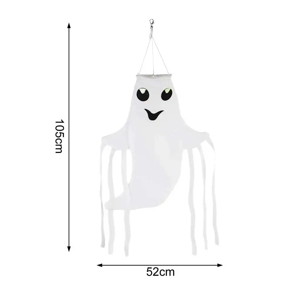 

Halloween LED Wind Bag Luminous Ornament Smile Ghost 3D Wind Bag Ghost Indoor Outdoor Yard Horror Props Festival Supplies