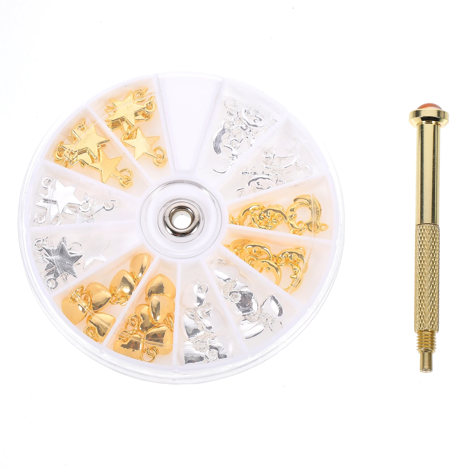

60Pcs Nail Art Nail Charm Professional Durable Salon Nail Piercing Charms Nail Pendant Dangle Jewelry