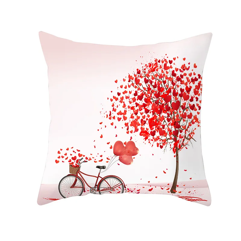 

Cushion Cover 45x45cm Red Lovers Wedding Party Decorative Sofa Pillow Cover Case Seat Car Home Decor Throw Pillows Decor Home
