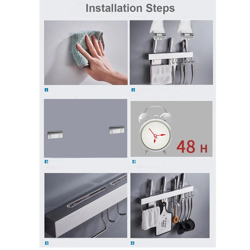 

Stainless Steel Kitchen Knife Organizer Storage Rack Utensil Spoon Hanger Mobile Hook Shelves Gadgets Portable Accessorie Items