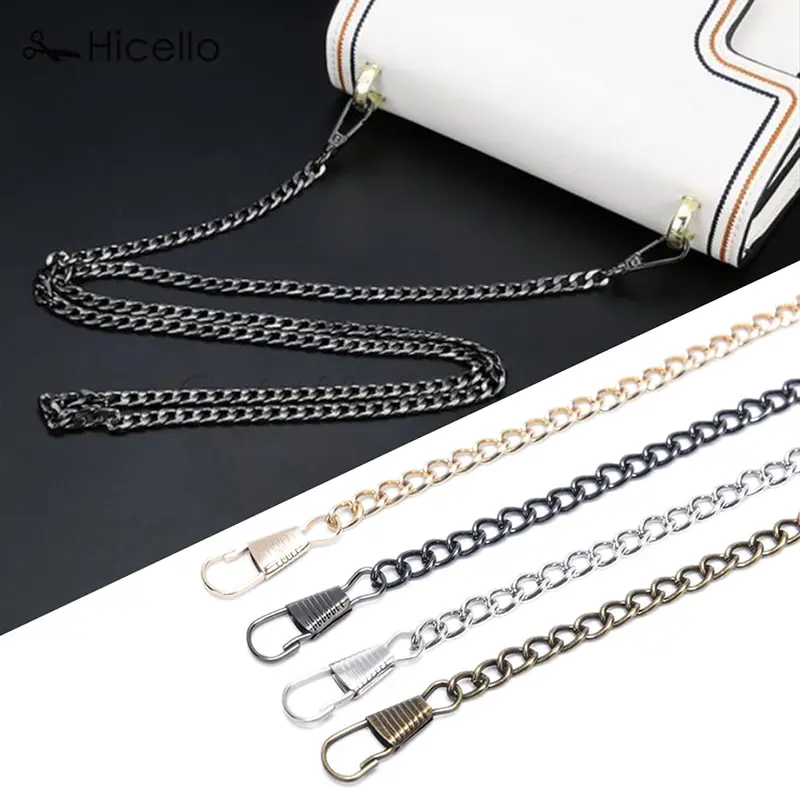 40cm/60cm Metal Purse Silver Gold 30cm Metal Purse Chain Strap handbag Handles replacement For Shoulder Bag Straps Bag Chain