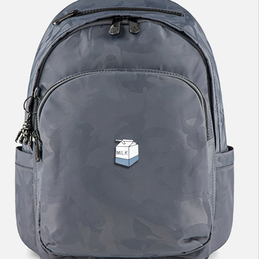 Fashion Drink Enamel Brooches Vintage Alloy Brooch Pin Milk Badge Jewelry Gift For Kids Friends