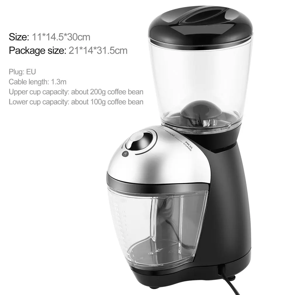 

Professional Home Coffee Grinder Electric Grinding Machine Equipped With 420 Stainless Steel Grinding Disk Coffee Maker 220-240V