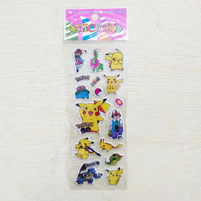 6 различных листов милые 3D наклейки в виде пузырьков аниме дети младенец