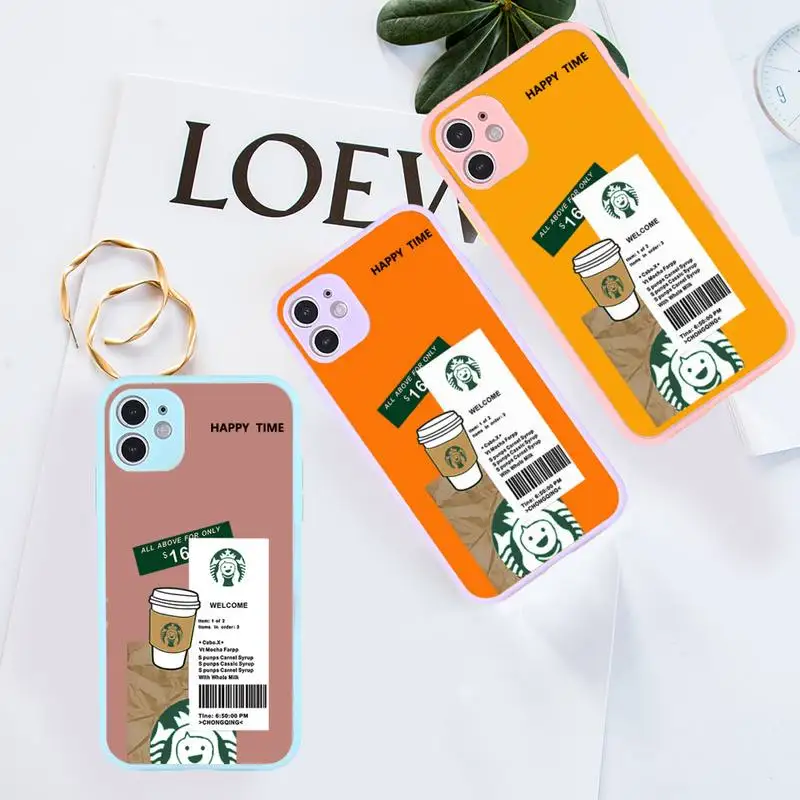 

Coffee Goddess Phone Case For iPhone 12 11 Mini Pro XR XS Max 7 8 Plus X Matte transparent Purple Back Cover