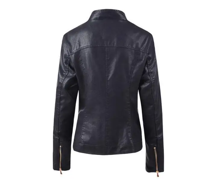 Получите Новое Женское пальто PU мотоциклетная Женская куртка воротник стежка из