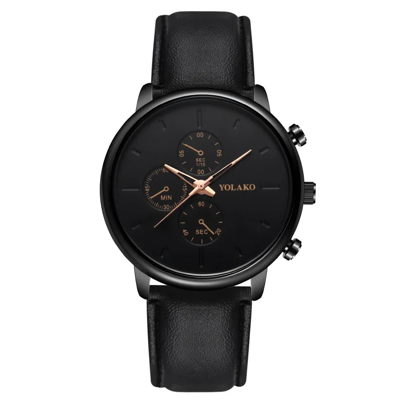 

Простой Для мужчин наручные часы Бизнес черный кожаный ремешок, кварцевые часы, Для мужчин Цифровые наручные часы Relojes Para Hombre часы для Для му...