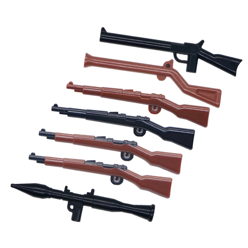 Набор строительных блоков для военного оружия WW2 снайперская винтовка 98K ракета