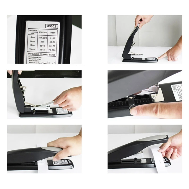

100 Sheets Heavy Duty Stapler Binding Stapling Machine Labor Saving Stationery