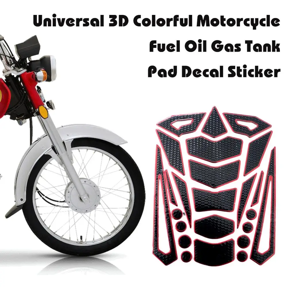 

Универсальные 3D ПВХ наклейки для рыбьей кости, газовое топливо, бак для масла, защитная накладка, наклейки на бак мотоцикла, наклейки, аксесс...