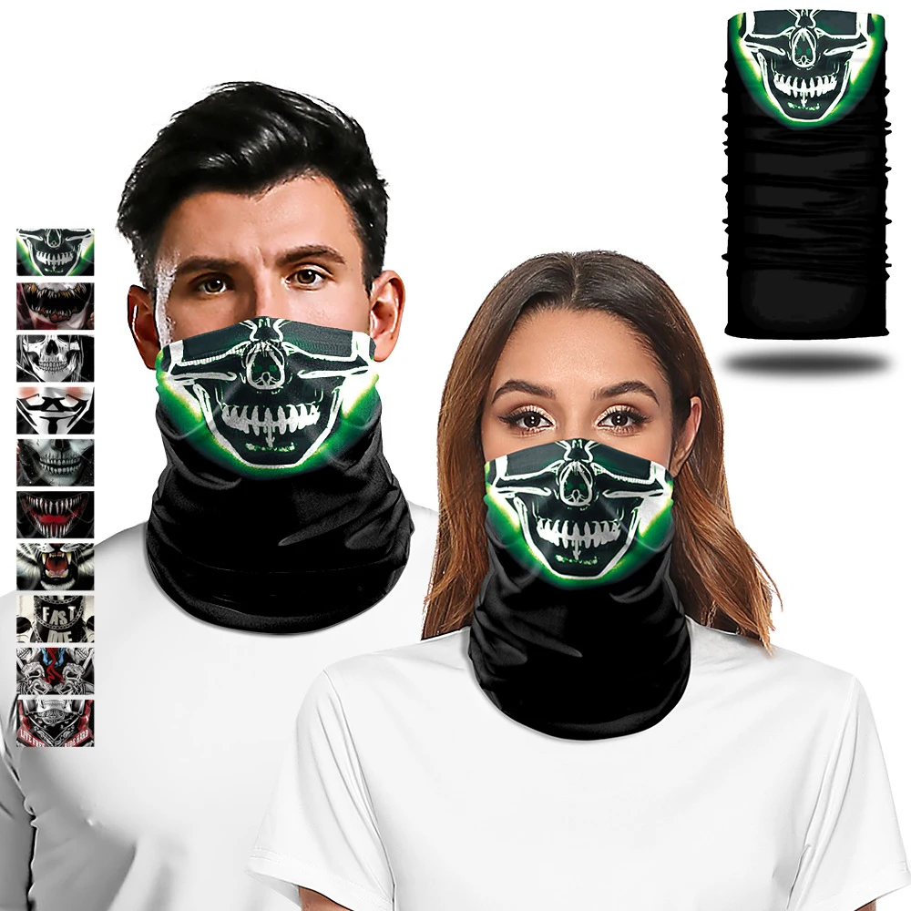 

Outdoor Magic Turban Ski Motorcycle Bandana Neck Tube Warmer Sun Protection Cycling Biker Scarf Windproof Halloween Face Masks